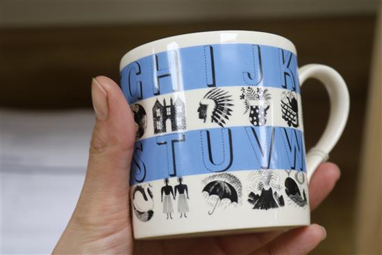 Eric Ravilious for Wedgwood - three plates and a later mug